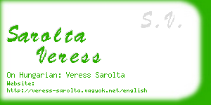 sarolta veress business card
